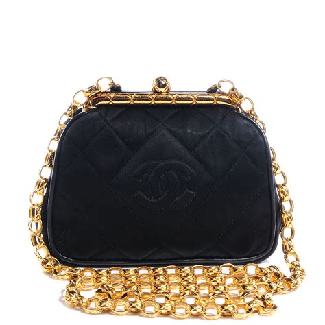 vintage chanel black bag|Vintage Chanel evening bag.